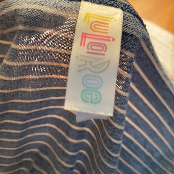 LulaRoe blue & white striped tee, 3X, great condition. - Picture 10 of 12